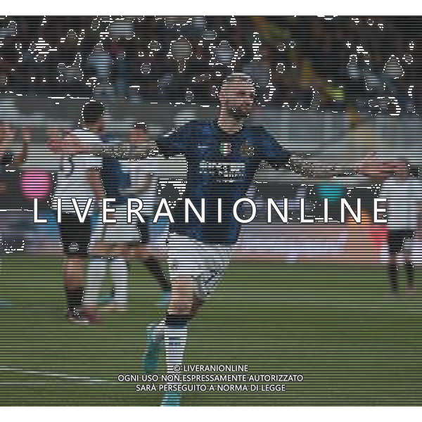SPEZIA - INTER CAMPIONATO CALCIO SERIE A TIM 15.04.2022 NELLA FOTO ESULTANZA DOPO IL GOL DI MARCELO BROZOVIC ©SANTANDREA/AGENZIA ALDO LIVERANI SAS