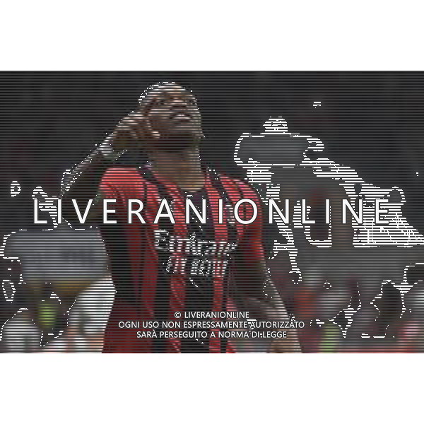 Rafael Leao (Milan) esulta dopo il gol dell\'1 a 0 Milan vs Genoa Campionato Serie A TIM - 33a giornata Milano 15-04-2022 Stadio Giuseppe Meazza - San Siro foto Roberto Garavaglia/ag. Aldo Liverani sas/AGENZIA ALDO LIVERANI SAS