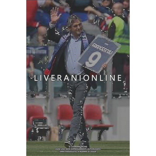 16-4-2022. Cagliari Calcio-Sassuolo Calcio 33° giornata Serie A 2021/2022. Italia, Sardegna, Cagliari, stadio Unipol Domus. Salvatore Moi/Aldo Liverani s.a.s.. Nella foto: Ex calciarore del Cagliari, Enzo Francescoli uruguaiano. ©MOI/AGENZIA ALDO LIVERANI SAS