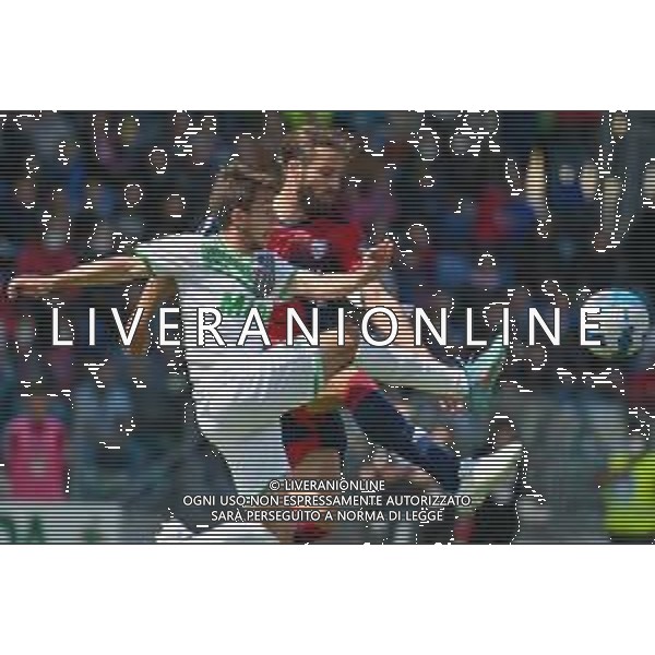 16-4-2022. Cagliari Calcio-Sassuolo Calcio 33° giornata Serie A 2021/2022. Italia, Sardegna, Cagliari, stadio Unipol Domus. Salvatore Moi/Aldo Liverani s.a.s.. Nella foto: Leonardo Pavoletti Cagliari ©MOI/AGENZIA ALDO LIVERANI SAS