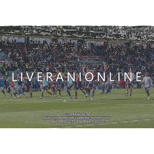 16-4-2022. Cagliari Calcio-Sassuolo Calcio 33° giornata Serie A 2021/2022. Italia, Sardegna, Cagliari, stadio Unipol Domus. Salvatore Moi/Aldo Liverani s.a.s.. Nella foto: Cagliari batte Sassuolo in casa. esultanza a fine gara ©MOI/AGENZIA ALDO LIVERANI SAS