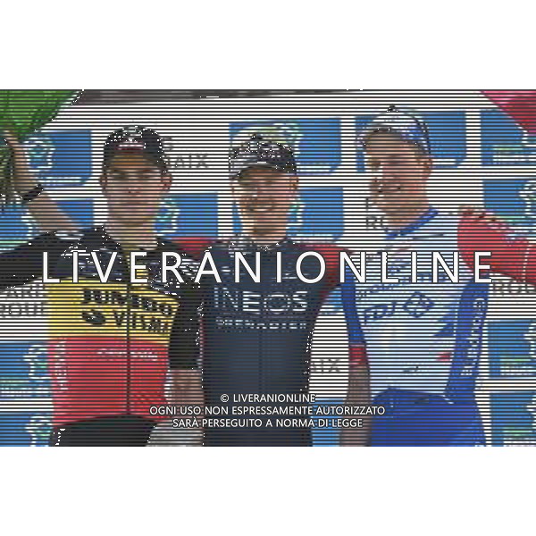 17-04-2022 Paris - Roubaix; 2022, Ineos - Grenadiers; 2022, Jumbo - Visma; 2022, Groupama - Fdj; Van Baarle, Dylan; Van Aert, Wout; Kung, Stefan; Roubaix; ©SIROTTI/AGENZIA ALDO LIVERANI SAS