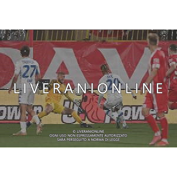 ¬© TVRG Florian Aye\' (Brescia) occasione da gol Monza vs Brescia Campionato Serie BKT - 35a giornata Monza 18-04-2022 U-Power Stadium foto Roberto Garavaglia/ag. Aldo Liverani sas/AGENZIA ALDO LIVERANI SAS