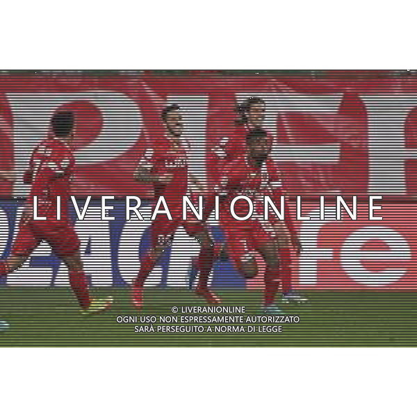 ¬© TVRG esultanza Monza dopo il gol dell\'1 a 0 Jose\' Machin Monza vs Brescia Campionato Serie BKT - 35a giornata Monza 18-04-2022 U-Power Stadium foto Roberto Garavaglia/ag. Aldo Liverani sas/AGENZIA ALDO LIVERANI SAS