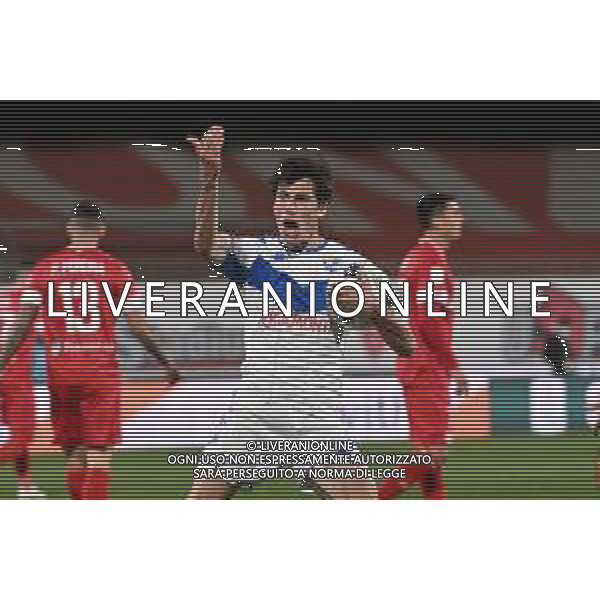 © TVRG Dimitri Bisoli (Brescia) esulta dopo il gol dell\'1 a 1 Monza vs Brescia Campionato Serie BKT - 35a giornata Monza 18-04-2022 U-Power Stadium foto Roberto Garavaglia/ag. Aldo Liverani sas/AGENZIA ALDO LIVERANI SAS