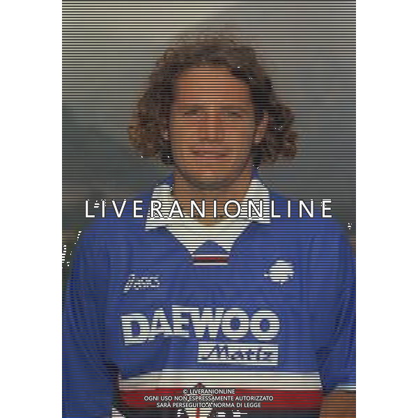 1998 PRIMI PIANI ROSA GIOCATORI SAMPDORIA CALCIO NELLA FOTO MATTIA BISO AG ALDO LIVERANI SAS
