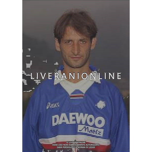 1998 PRIMI PIANI ROSA GIOCATORI SAMPDORIA CALCIO NELLA FOTO MARCELLO CASTELLINI AG ALDO LIVERANI SAS