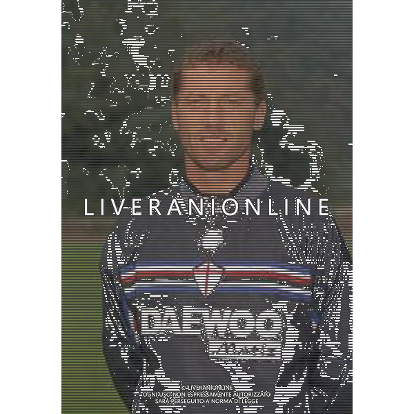 1998 PRIMI PIANI ROSA GIOCATORI SAMPDORIA CALCIO NELLA FOTO FABRIZIO FERRON AG ALDO LIVERANI SAS