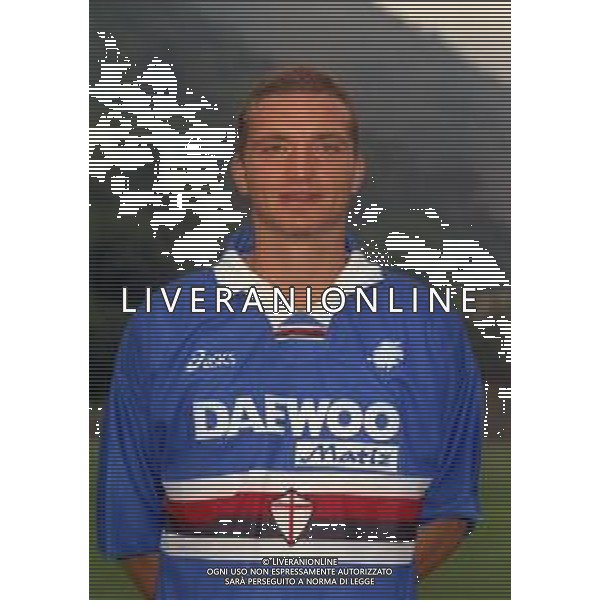 1998 PRIMI PIANI ROSA GIOCATORI SAMPDORIA CALCIO NELLA FOTO FABRIZIO FICINI AG ALDO LIVERANI SAS