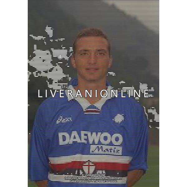 1998 PRIMI PIANI ROSA GIOCATORI SAMPDORIA CALCIO NELLA FOTO FABRIZIO FICINI AG ALDO LIVERANI SAS