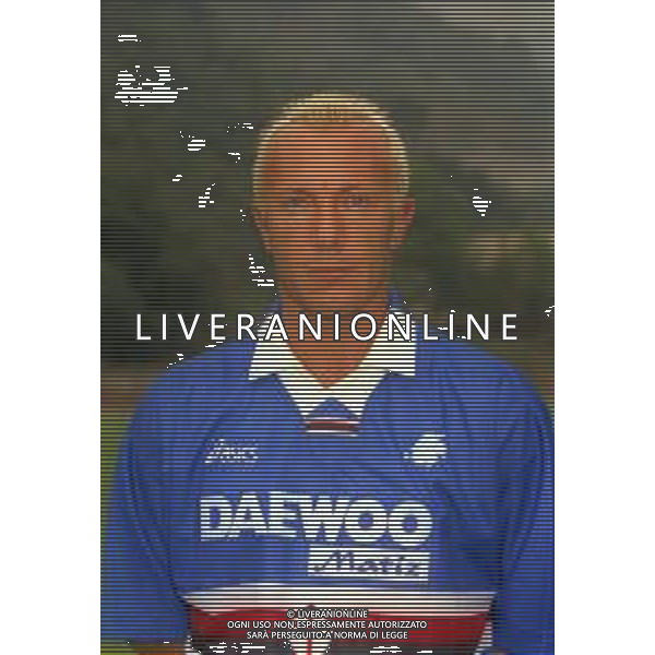 1998 PRIMI PIANI ROSA GIOCATORI SAMPDORIA CALCIO NELLA FOTO MORENO MANNINI AG ALDO LIVERANI SAS
