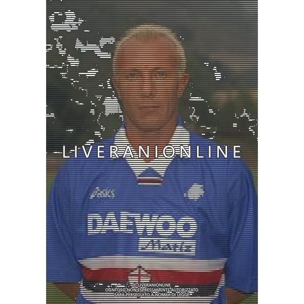 1998 PRIMI PIANI ROSA GIOCATORI SAMPDORIA CALCIO NELLA FOTO MORENO MANNINI AG ALDO LIVERANI SAS