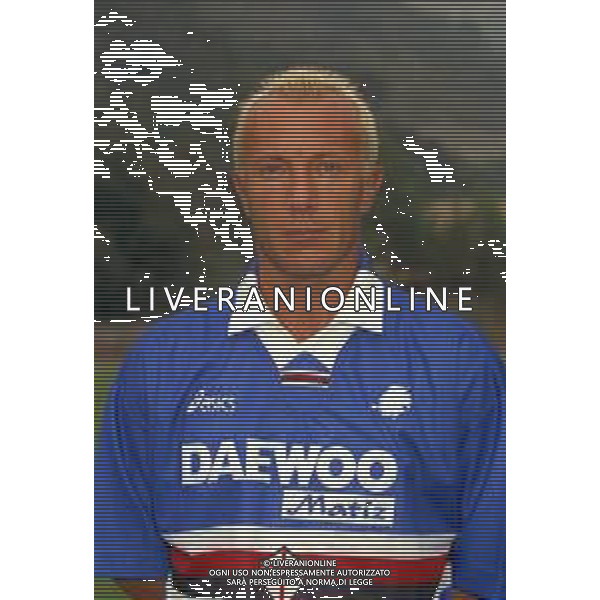 1998 PRIMI PIANI ROSA GIOCATORI SAMPDORIA CALCIO NELLA FOTO MORENO MANNINI AG ALDO LIVERANI SAS