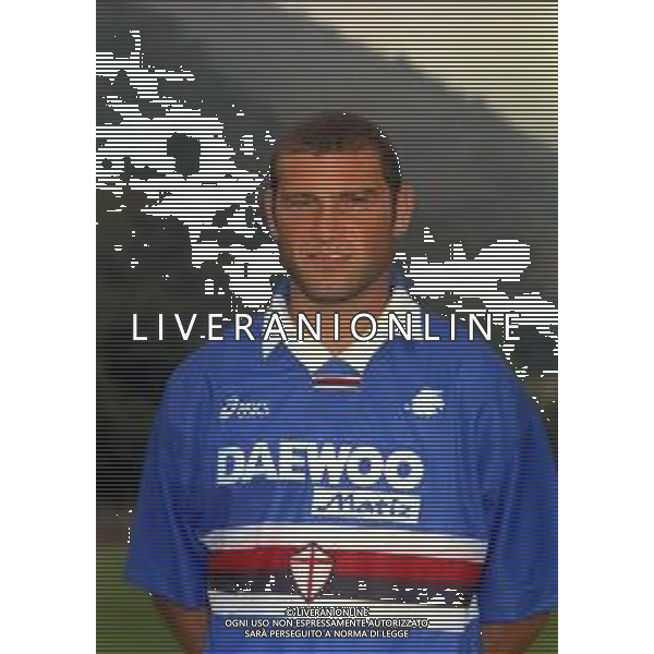 1998 PRIMI PIANI ROSA GIOCATORI SAMPDORIA CALCIO NELLA FOTO EMANUELE PESARESI AG ALDO LIVERANI SAS
