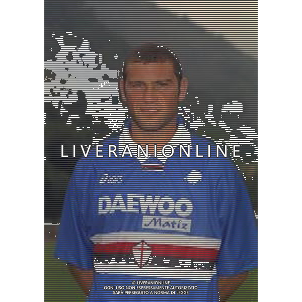 1998 PRIMI PIANI ROSA GIOCATORI SAMPDORIA CALCIO NELLA FOTO EMANUELE PESARESI AG ALDO LIVERANI SAS