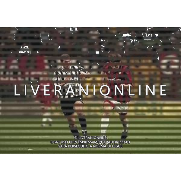 06-04-1997 MILANO -CAMPIONATO DI CALCIO SERIE A MILAN -JUVENTUS 1-6 NELLA FOTO ZVONIMIRI BOBAN E ZINEDINE ZIDANE AG ALDO LIVERANI SAS