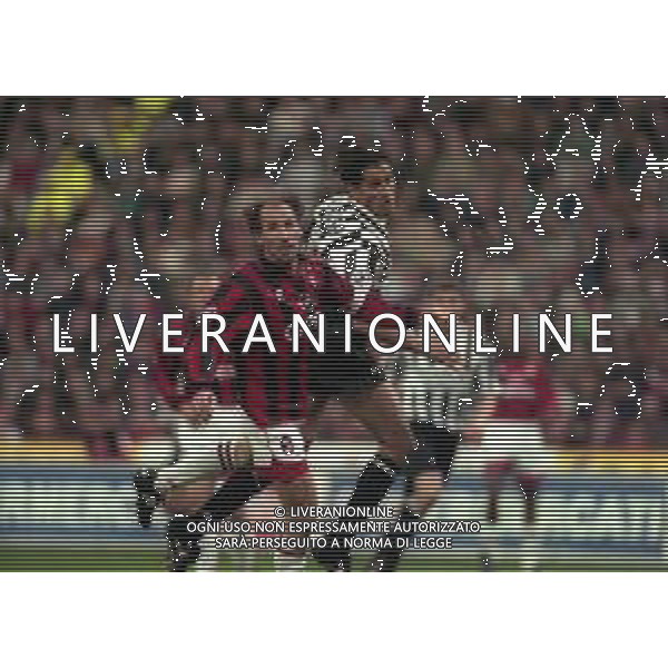 06-04-1997 MILANO -CAMPIONATO DI CALCIO SERIE A MILAN -JUVENTUS 1-6 NELLA FOTO FRANCO BARESI E NICOLA AMORUSO AG ALDO LIVERANI SAS
