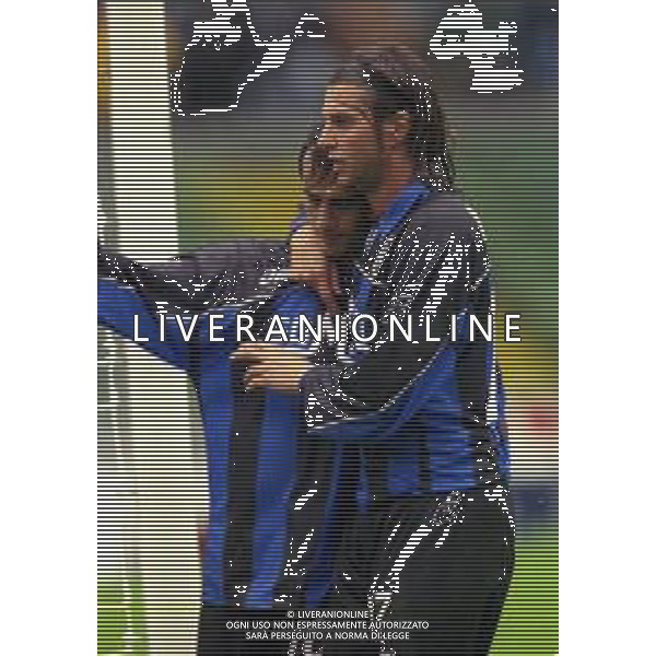 24-10-1999 BERGAMO CAMPIONATO DI CALCIO SERIE B ATALANTA-PISTOIESE 3-1 NELLA FOTO NICOLA CACCIA E CRISTIANO DONI AG ALDO LIVERANI SAS