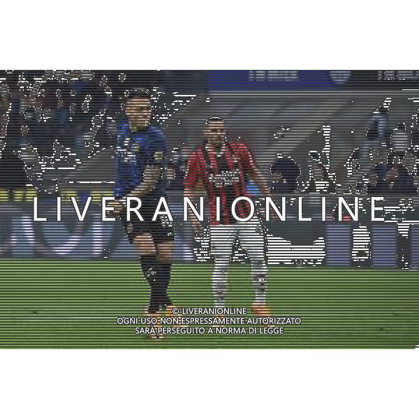 Lautaro Martinez (Inter) segna il gol dell\'1 a 0 Inter vs Milan Coppa Italia Frecciarossa - semifinale gara di ritorno Milano 19-04-2022 Stadio Giuseppe Meazza - San Siro foto Roberto Garavaglia/ag. Aldo Liverani sas /AGENZIA ALDO LIVERANI SAS