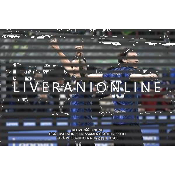 esultanza Inter dopo il gol del 2 a 0 Lautaro Martinez Inter vs Milan Coppa Italia Frecciarossa - semifinale gara di ritorno Milano 19-04-2022 Stadio Giuseppe Meazza - San Siro foto Roberto Garavaglia/ag. Aldo Liverani sas /AGENZIA ALDO LIVERANI SAS