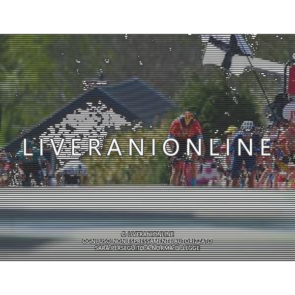 20-04-2022 La Fleche Wallonne; 2022, Bahrain - Victorious; 2022, Movistar; Teuns, Dylan; Valverde, Alejandro; Huy; ©SIROTTI/AGENZIA ALDO LIVERANI SAS