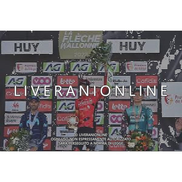 20-04-2022 La Fleche Wallonne; 2022, Bahrain - Victorious; 2022, Movistar; 2022, Bora - Hansgrohe; Teuns, Dylan; Valverde, Alejandro; Vlasov, Aleksandr; Huy; ©SIROTTI/AGENZIA ALDO LIVERANI SAS