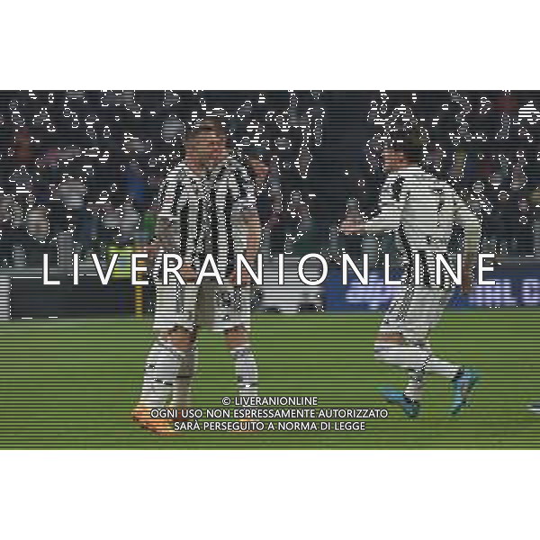 Torino 10.02.2022 Stadio Allianz Stadium ©Alessandro Falzone/Agenzia Aldo Liverani Juventus vs Fiorentina Semifinale di Coppa Italia Frecciarossa 2021/2022 Nella foto : ESULTANZA DOPO GOL DI FEDERICO BERNARDESCHI CON LEONARDO BONUCCI E DUSAN VLAHOVIC ©FALZONE/AGENZIA ALDO LIVERANI SAS