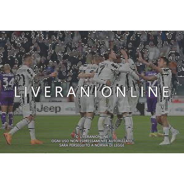 Torino 10.02.2022 Stadio Allianz Stadium ©Alessandro Falzone/Agenzia Aldo Liverani Juventus vs Fiorentina Semifinale di Coppa Italia Frecciarossa 2021/2022 Nella foto : ESULTANZA DOPO GOL DI ADRIEN RABIOT POI ANNULLATO ©FALZONE/AGENZIA ALDO LIVERANI SAS