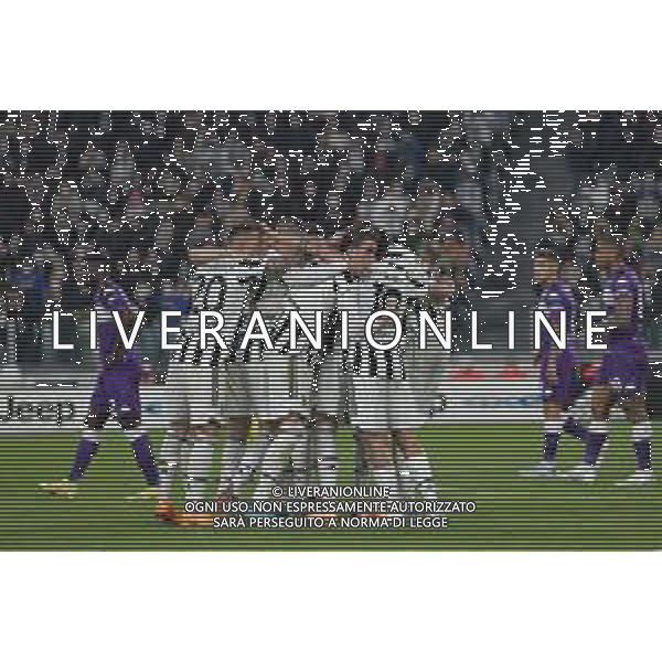 Torino 10.02.2022 Stadio Allianz Stadium ©Alessandro Falzone/Agenzia Aldo Liverani Juventus vs Fiorentina Semifinale di Coppa Italia Frecciarossa 2021/2022 Nella foto : ESULTANZA DOPO GOL DI ADRIEN RABIOT POI ANNULLATO ©FALZONE/AGENZIA ALDO LIVERANI SAS