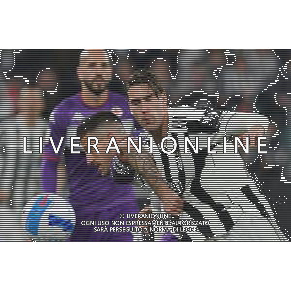Torino 10.02.2022 Stadio Allianz Stadium ©Alessandro Falzone/Agenzia Aldo Liverani Juventus vs Fiorentina Semifinale di Coppa Italia Frecciarossa 2021/2022 Nella foto : DUSAN VLAHOVIC - BIRAGHI ©FALZONE/AGENZIA ALDO LIVERANI SAS