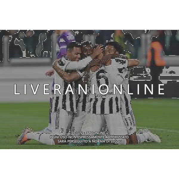 Torino 10.02.2022 Stadio Allianz Stadium ©Alessandro Falzone/Agenzia Aldo Liverani Juventus vs Fiorentina Semifinale di Coppa Italia Frecciarossa 2021/2022 Nella foto : Esultanza gol di Danilo ©Falzone/AGENZIA ALDO LIVERANI SAS