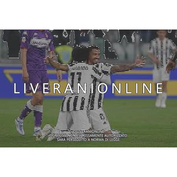 Torino 10.02.2022 Stadio Allianz Stadium ©Alessandro Falzone/Agenzia Aldo Liverani Juventus vs Fiorentina Semifinale di Coppa Italia Frecciarossa 2021/2022 Nella foto : Esultanza Danilo dopo il gol con Juan Cuadrado ©Falzone/AGENZIA ALDO LIVERANI SAS