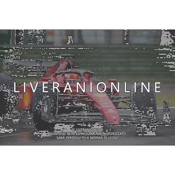 IMOLA 22 04 2022 AUTODROMO ENZO E DINO FERRARI GRAN PREMIO FORMULA 1 ROLEX GP DEL MADE IN ITALY E DELL\'EMILIA ROMAGNA NELLA FOTO CHARLES LECLERC TESTA CODA ALLA VARIANTE ALTA ©SANNA/AGENZIA ALDO LIVERANI SAS