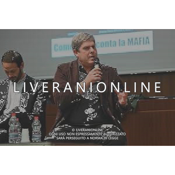 © TVRG Come si combatte la mafia nella foto Cristiano Barbarossa autore televisivo e scrittore Milano 22-04-2022 Presso l\'auditorium Gaber di Palazzo Pirelli si e\' svolta l\'iniziativa dal titolo Come si combatte la mafia foto Roberto Garavaglia/ag. Aldo Liverani sas