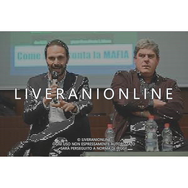 © TVRG Come si combatte la mafia nella foto Fulvio Benelli SX e Cristiano Barbarossa DX autori del libro Crimine Infinito Milano 22-04-2022 Presso l\'auditorium Gaber di Palazzo Pirelli si e\' svolta l\'iniziativa dal titolo Come si combatte la mafia foto Roberto Garavaglia/ag. Aldo Liverani sas
