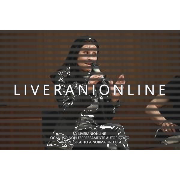© TVRG Come si combatte la mafia nella foto Silvia Ebreul sceneggiatrice Milano 22-04-2022 Presso l\'auditorium Gaber di Palazzo Pirelli si e\' svolta l\'iniziativa dal titolo Come si combatte la mafia foto Roberto Garavaglia/ag. Aldo Liverani sas