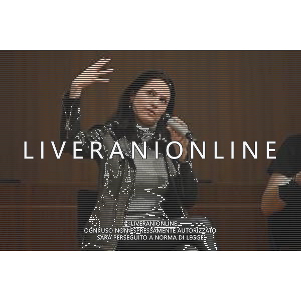 © TVRG Come si combatte la mafia nella foto Silvia Ebreul sceneggiatrice Milano 22-04-2022 Presso l\'auditorium Gaber di Palazzo Pirelli si e\' svolta l\'iniziativa dal titolo Come si combatte la mafia foto Roberto Garavaglia/ag. Aldo Liverani sas