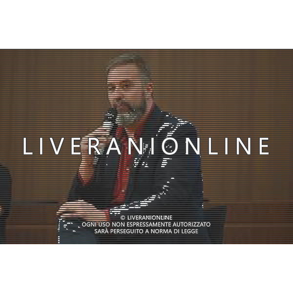 © TVRG Come si combatte la mafia nella foto Claudio Stassi fumettista Milano 22-04-2022 Presso l\'auditorium Gaber di Palazzo Pirelli si e\' svolta l\'iniziativa dal titolo Come si combatte la mafia foto Roberto Garavaglia/ag. Aldo Liverani sas