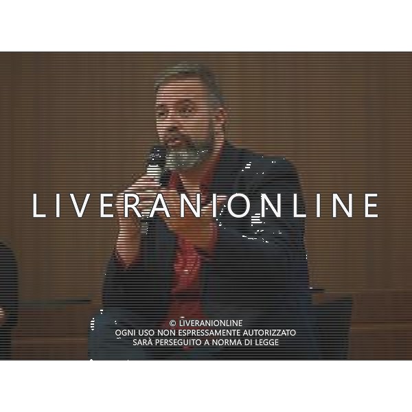 © TVRG Come si combatte la mafia nella foto Claudio Stassi fumettista Milano 22-04-2022 Presso l\'auditorium Gaber di Palazzo Pirelli si e\' svolta l\'iniziativa dal titolo Come si combatte la mafia foto Roberto Garavaglia/ag. Aldo Liverani sas
