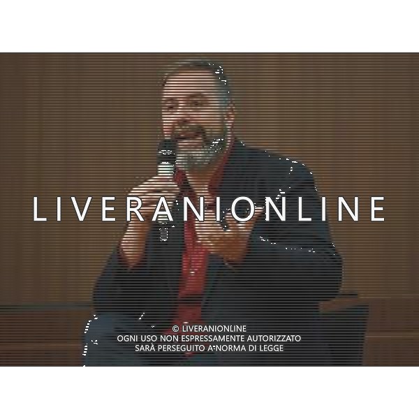 © TVRG Come si combatte la mafia nella foto Claudio Stassi fumettista Milano 22-04-2022 Presso l\'auditorium Gaber di Palazzo Pirelli si e\' svolta l\'iniziativa dal titolo Come si combatte la mafia foto Roberto Garavaglia/ag. Aldo Liverani sas