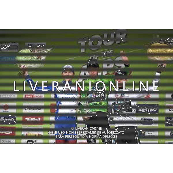 22-04-2022 Tour Of The Alps; Tappa 05 Lienz - Lienz; 2022, Dsm; 2022, Groupama - Fdj; Bardet, Romain; Arensman, Thymen; Storer, Michale; Lienz; ©SIROTTI/AGENZIA ALDO LIVERANI SAS