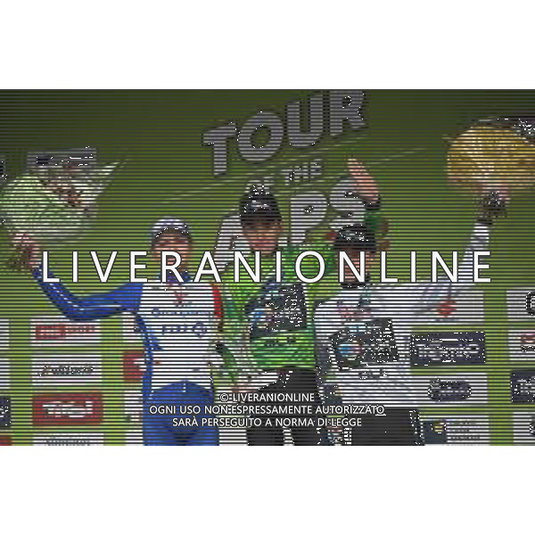 22-04-2022 Tour Of The Alps; Tappa 05 Lienz - Lienz; 2022, Dsm; 2022, Groupama - Fdj; Bardet, Romain; Arensman, Thymen; Storer, Michale; Lienz; ©SIROTTI/AGENZIA ALDO LIVERANI SAS