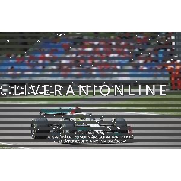 IMOLA 23-04-2022 GRAN PREMIO ROLEX GP DEL MADE IN ITALY E DELL\'EMILIA ROMAGNA NELLA FOTO LEWIS HAMILTON ALLA VARIANTE ALTA CURVA GRESINI DELL\'AUTODROMO "ENZO E DINO FERRARI" DI IMOLA ©SANNA/AG ALDO LIVERANI SAS