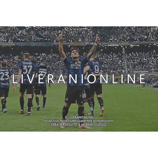 Lautaro Martinez (Inter) esulta dopo il gol del 3 a 0 Inter vs Roma Campionato Serie A TIM - 34a giornata Milano 23-04-2022 Stadio Giuseppe Meazza - San Siro foto Roberto Garavaglia/ag. Aldo Liverani sas/AG ALDO LIVERANI SAS