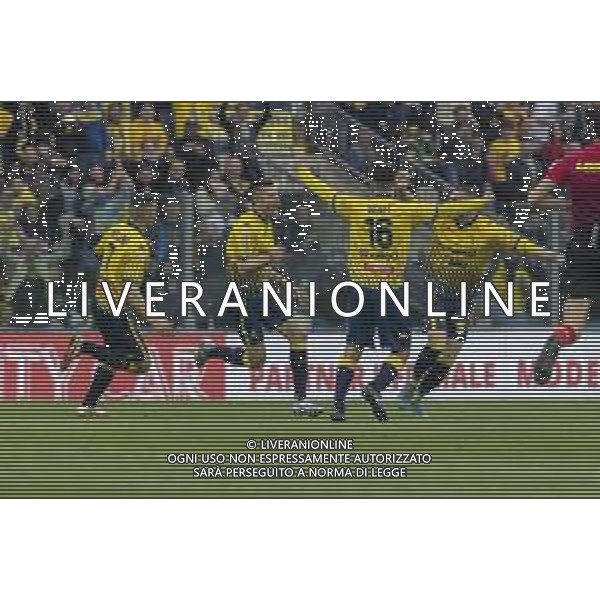 Foto Alessandro Castaldi/AGENZIA ALDO LIVERANI SAS Modena Vs Pontedera - Serie C Lega Pro 2021/2022 - 23/04/22 Modena, - Stadio Alberto Braglia - Italia - Nella foto: esultanza dopo il goal Fabio Scarsella (Modena) ©ACastaldi/AG ALDO LIVERANI SAS