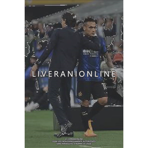 Simone Inzaghi allenatore Inter e Lautaro Martinez (Inter) dopo la sostituzione Inter vs Roma Campionato Serie A TIM - 34a giornata Milano 23-04-2022 Stadio Giuseppe Meazza - San Siro foto Roberto Garavaglia/ag. Aldo Liverani sas/AG ALDO LIVERANI SAS