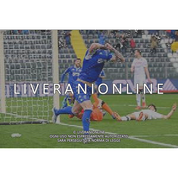 Fabio Fagiolini/LMedia - Empoli FC vs SSC Napoli - italian soccer Serie A match 2021/2022 April 24 2022 - Carlo Castellani stadium Empoli, Italy Empoli FC vs SSC Napoli Photo showing: Andrea Pinamonti (Empoli) celebrates with teammates after scoring the 3-2 goal @Fabio Fagiolini/LiveMedia ag aldo liverani sas