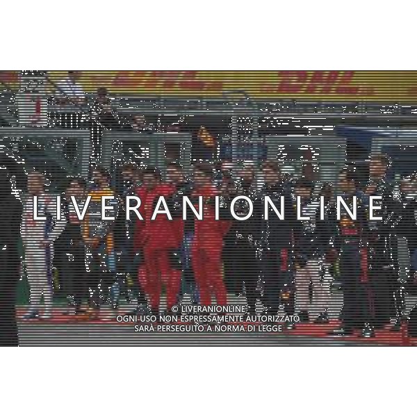 IMOLA 24-04-2022 GRAN PREMIO ROLEX GP DEL MADE IN ITALY E DELL\'EMILIA ROMAGNA ùNELLA FOTO PILOTI DURANTE L\'INNO NAZIONALE ITALIANO PRIMA DELLA PARTENZA DELLA GARA ©SANNA/ AGENZIA ALDO LIVERANI SAS