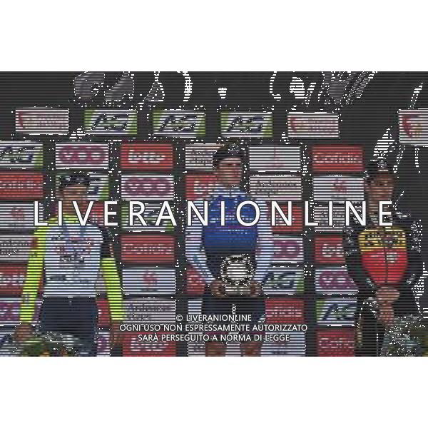 24-04-2022 Liege - Bastogne - Liege; 2022, Quick Step - Alpha Vinyl; 2022, Intermarche - Wanty Gobert; 2022, Jumbo - Visma; Evenepoel, Remco; Hermans, Quinten; Van Aert, Wout; Liegi; ©SIROTTI/ AGENZIA ALDO LIVERANI SAS