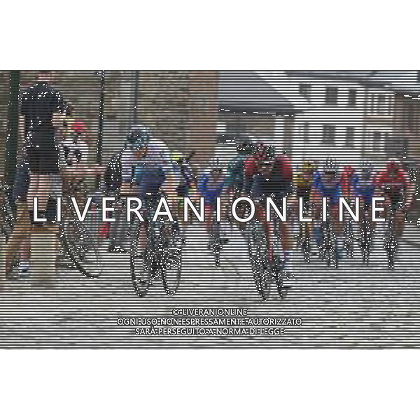 24-04-2022 Liege - Bastogne - Liege; 2022, Israel - Premier Tech; 2022, Ineos - Grenadiers; Woods, Michael; Martinez Poveda, Daniel Felipe; Stavelot; ©SIROTTI/ AGENZIA ALDO LIVERANI SAS
